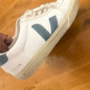 Veja White and Blue Men's Sneakers